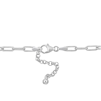 8-9 MM Pink Freshwater Cultured Pearl Oval Link Necklace in Sterling Silver