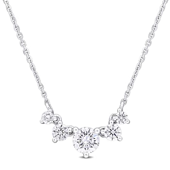 5/8ctw Lab-Grown Diamond 5-Stone Necklace in 14K White Gold