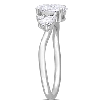 1 1/2 CT TGW Lab Grown Diamond Engagement Ring in 14K White Gold