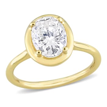 2 CT DEW Oval-Shaped Lab Created Moissanite Engagement Ring in 10K
Yellow Gold