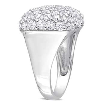 4 3/4 CT TGW Created White Sapphire Cocktail Ring in Sterling Silver