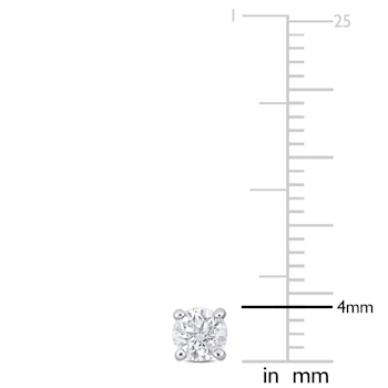 1/2 CT TW Lab-Grown Diamond Stud Earrings in 14K White Gold (IGI Certified)