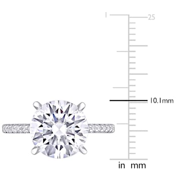 4 CT DEW Created Moissanite Engagement Ring in 10K White Gold