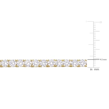 33 CT TGW Created White Sapphire Tennis Necklace in Yellow Plated
Sterling Silver