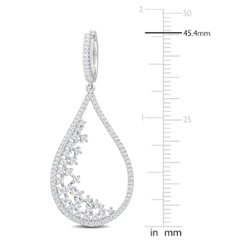 1 1/4 CT DEW Created Moissanite Hoop Earrings in Platinum Plated
Sterling Silver