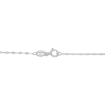 Bead Station Chain Bracelet in Platinum, 9 in