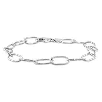 6.5MM Twisted Rolo Chain Bracelet in Sterling Silver