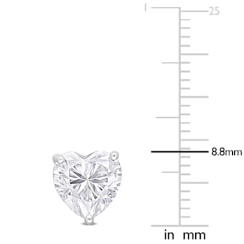 4 CT DEW Created Moissanite Stud Earrings in Sterling Silver