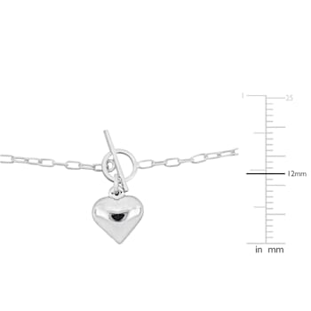 Heart Charm Bracelet in Sterling Silver