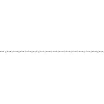 Bead Station Chain Bracelet in Platinum, 9 in