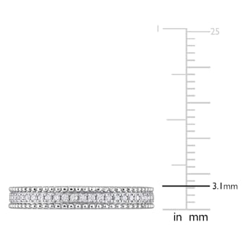 1/10 CT TW Diamond Eternity Ring in Sterling Silver