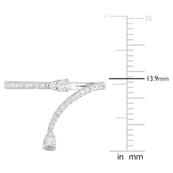 1/4 CT TW Diamond Semi-Eternity Open Twist Ring in 14K White Gold
