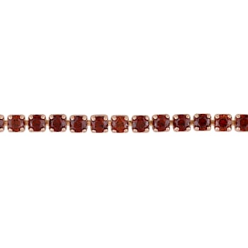 3 3/4ctw Garnet Tassel Bolo Bracelet in 18K Rose Gold Over Sterling Silver