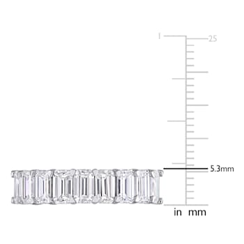 2-3/4 CT DEW Created Moissanite Semi Eternity Ring in 10K White Gold