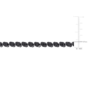 1/2 CT TW Black Diamond Tennis Necklace in Sterling Silver with Black
Rhodium Plated
