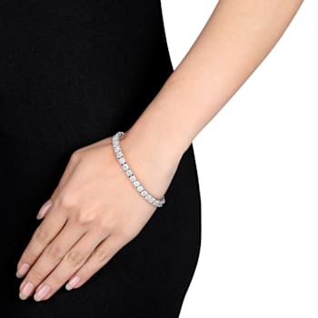 1/2 CT TW Diamond Tennis Bracelet in Sterling Silver