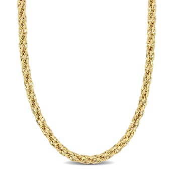 6mm Infinity Rope Chain Necklace in 14k Yellow Gold, 20 in