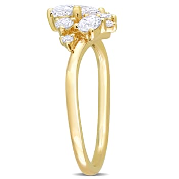 1 1/3 CT TGW Lab Grown Diamond Ring in 14K Yellow Gold
