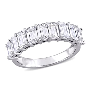 2-3/4 CT DEW Created Moissanite Semi Eternity Ring in 10K White Gold