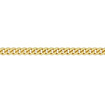 4.4MM Curb Link Chain Bracelet in 18K Yellow Gold Over Sterling Silver