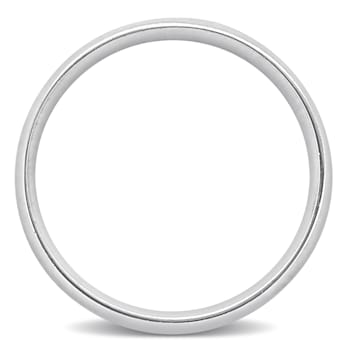 Ladies 6mm Polished Finish Wedding Band in 14K White Gold