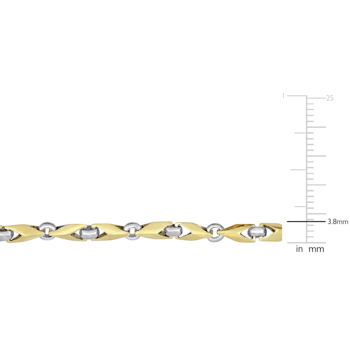 Link Necklace in 18k Yellow and White Gold