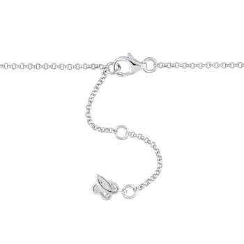 8-8.5 MM Freshwater Cultured Pearl and Diamond Accent Pearl Pendant with
Chain in Sterling Silver