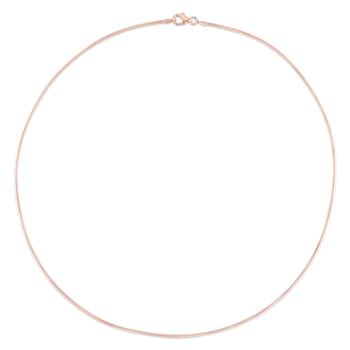 1.2MM Snake Chain Necklace in Rose Plated Sterling Silver