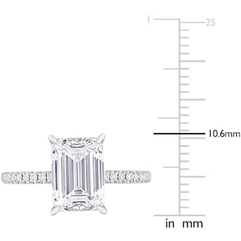 3 1/10 CT TW Lab-Grown Diamond Engagement Ring in 14K White Gold