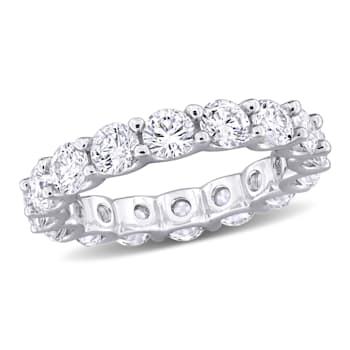 5 1/8 CT TGW Created White Sapphire Eternity Ring in Sterling Silver