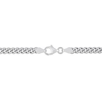 4.4MM Curb Link Chain Bracelet in Sterling Silver