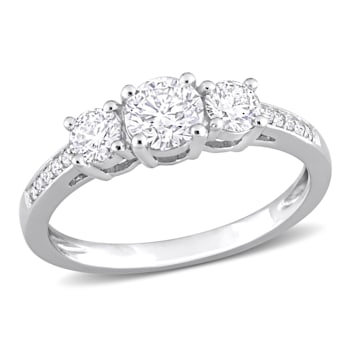1 CT TW Diamond 3-Stone Engagement Ring in Platinum