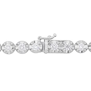 10 4/5ctw Lab-Grown Diamond Necklace Necklace in 14K White Gold
