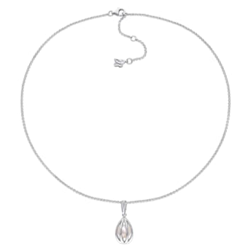 8-8.5 MM Freshwater Cultured Pearl and Diamond Accent Pearl Pendant with
Chain in Sterling Silver