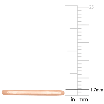 Ladies Wedding Band in 10K Rose Gold