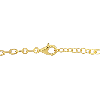 Double Oval Link Bracelet in Yellow Plated Sterling Silver