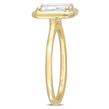 1 3/4 CT DEW Octagon-Shaped Lab Created Moissanite Engagement Ring in
10K Yellow Gold