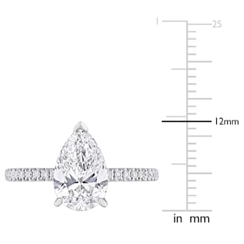 2 1/6 CT TW Lab-Grown Diamond Engagement Ring in 14K White Gold