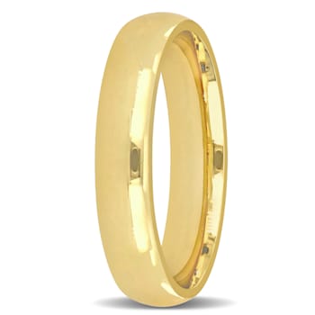 Men's 4.5mm Polished Finish Comfort Fit Wedding Band in 14K Yellow Gold