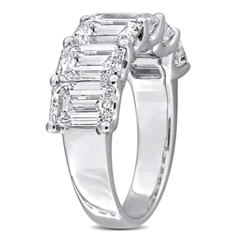 6 CT TW Lab-Grown Diamond Semi-Eternity Ring in 14K White Gold