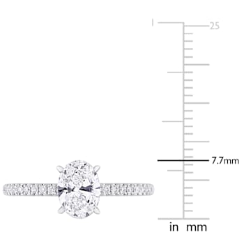 1 1/6 CT TW Lab-Grown Diamond Engagement Ring in 14K White Gold
