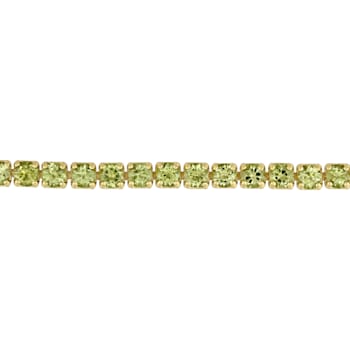3 1/4ctw Peridot Tassel Bolo Bracelet in 18K Yellow Gold Over Sterling Silver