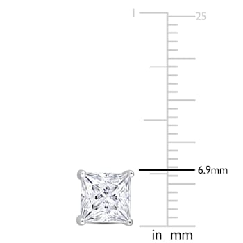 2 1/2 CT DEW Created Moissanite Stud Earrings in Sterling Silver