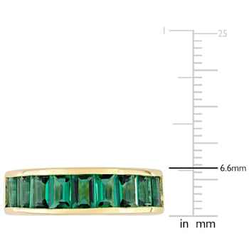 2 3/4 CTW Created Emerald Anniversary Band in Sterling Silver