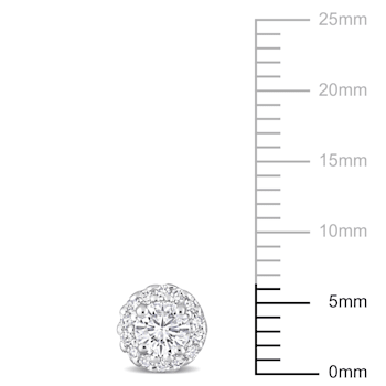 5/8 CT TDW Diamond Cluster Stud Earrings in Platinum