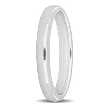 Ladies 2.5mm Comfort Fit Wedding Band in 14K White Gold