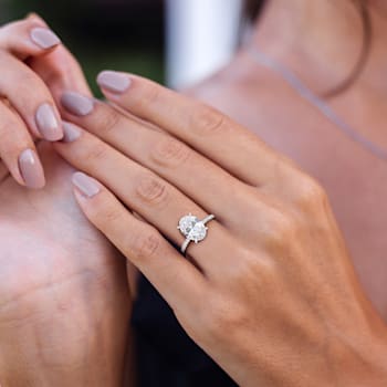 3 1/6 CT TW Lab-Grown Diamond Engagement Ring in 14K White Gold