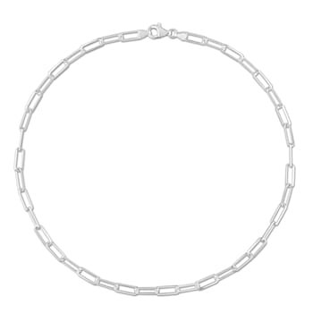 5MM Diamond Cut Paperclip Chain Necklace in Sterling Silver