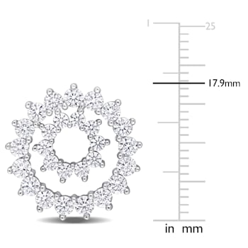 2 3/4 CT TGW Created Moissanite Stud Earrings in Sterling Silver