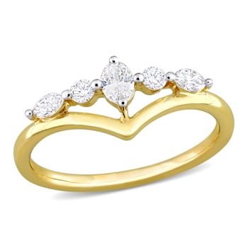 1/3 CT TW Diamond Ring in 14K Yellow Gold